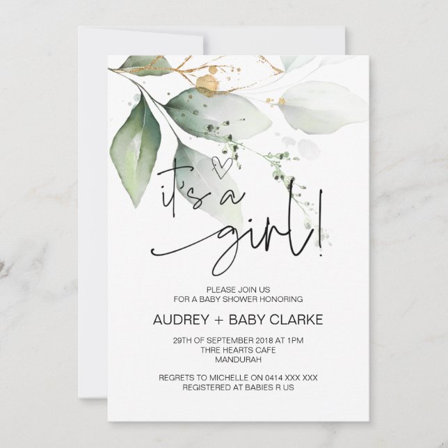 É um convite simples para Chás de fraldas de menin (Frente)