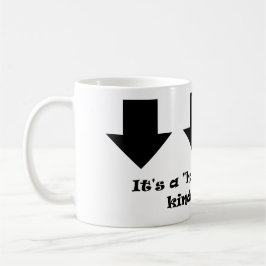 É um dia meio vazio! caneca de café