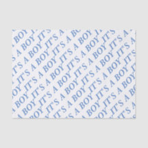 É um lenço de papel do MENINO (azul)