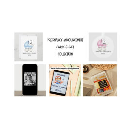 É um menino! Anúncio de gravidez de bebê azul