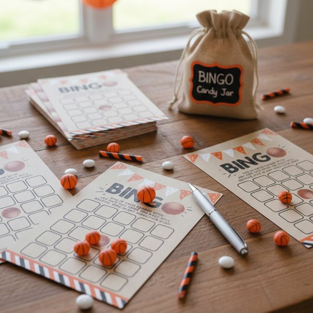 É um menino! Bingo de Chá de fraldas de Basquete (Criador carregado)