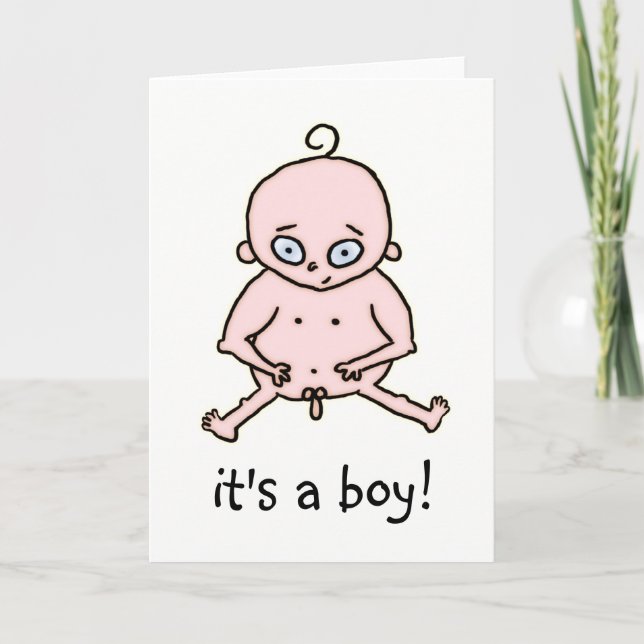 É um menino! Cartão (Frente)