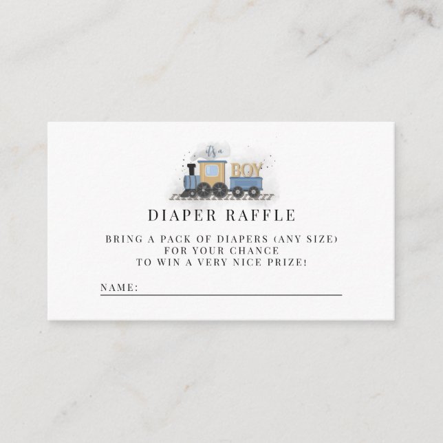 É Um Menino | Cartão de Fralda do comboio (Frente)