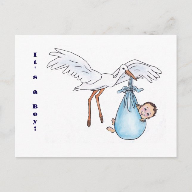 É um menino! Cartão Postal (Frente)