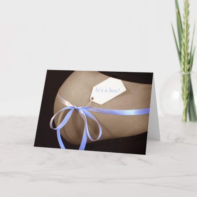 "É um menino!" Convite para chás de fraldas (Frente)