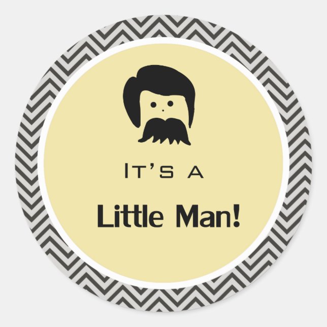 É um menino, pequeno homem, adesivos amarelos do d (Frente)