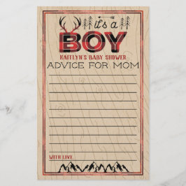 É um menino! Xadrez russa Lumberjack Baby Advice