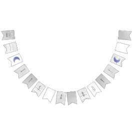 É uma bandeira de Chá de fraldas de Menino Moon e 