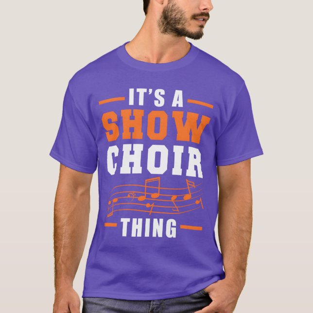 É uma camisa retrô de coral musical (Frente)