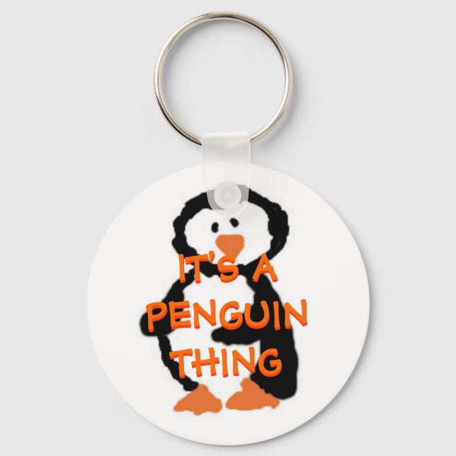 É UMA COISA DE PINGUIM CHAVEIRO (Frente)