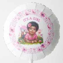 É uma garota | Chá de fraldas Floral de Menina