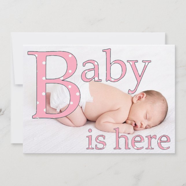 É uma garota, o bebê está aqui, anúncios de nascim (Frente)