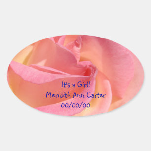 É uma Menina! adesivos de anúncio Rosa Cor-de-Rosa