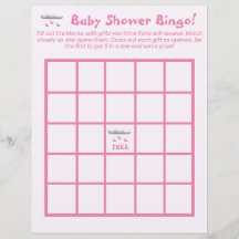 É uma Menina Bingo de Chuvinha de Bebê Personalizá