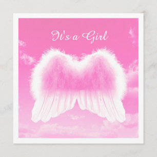 É uma menina, cartão liso, incluir branco do