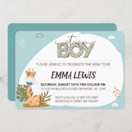 É uma Menina Girafa, Convite para Chás de fraldas