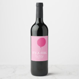 É uma moça moderna Rótulo de Vinho Rosa Quadrado