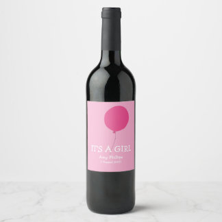 É uma moça moderna Rótulo de Vinho Rosa Quadrado