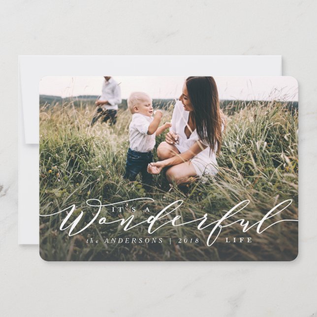 é uma vida maravilhosa... Foto moderna de roteiro. (Frente)