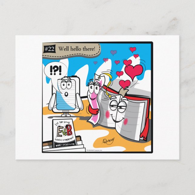 E Versus B - N.º 22 Cartão postal "Olá" (Frente)