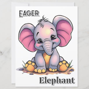 Eager Elephant   Arte de Enfermeiro de Crianças Bo