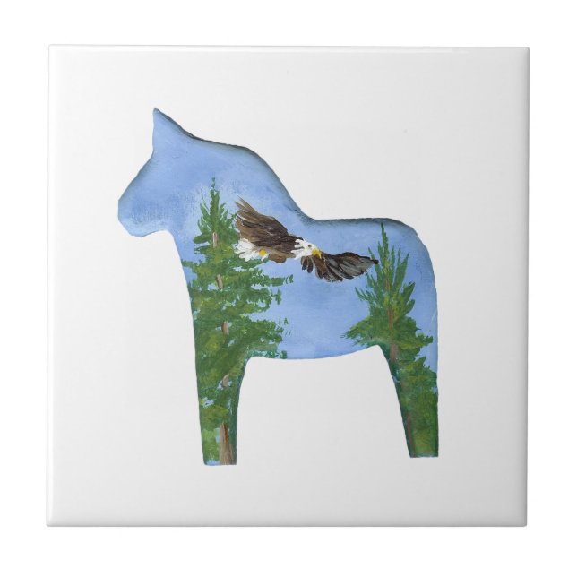 Eagle Dala Horse Azulejo (Frente)