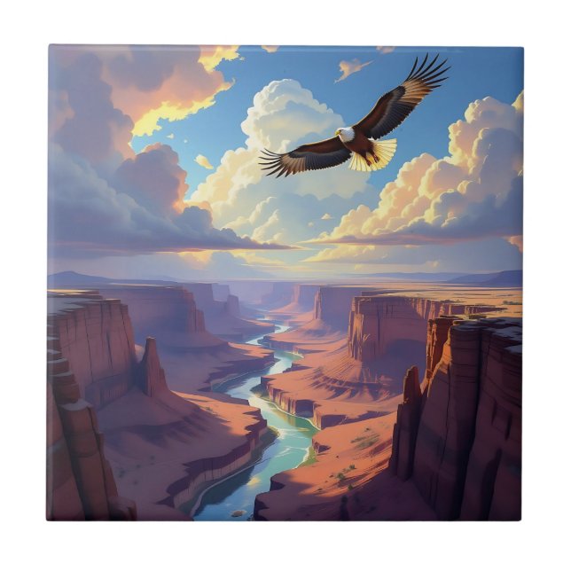 Eagle Flying over a Canyon (Frente)
