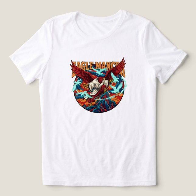 Eagle Mancer Wizard Fantasy Mystical Bird Art Desi (Design frontal)