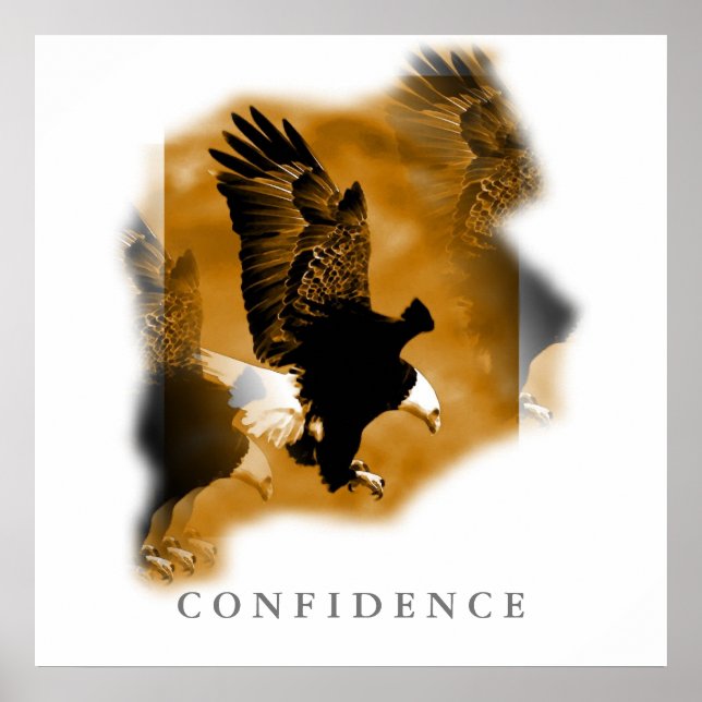 Eagle Motivational Confidence Art Square Posters (Frente)