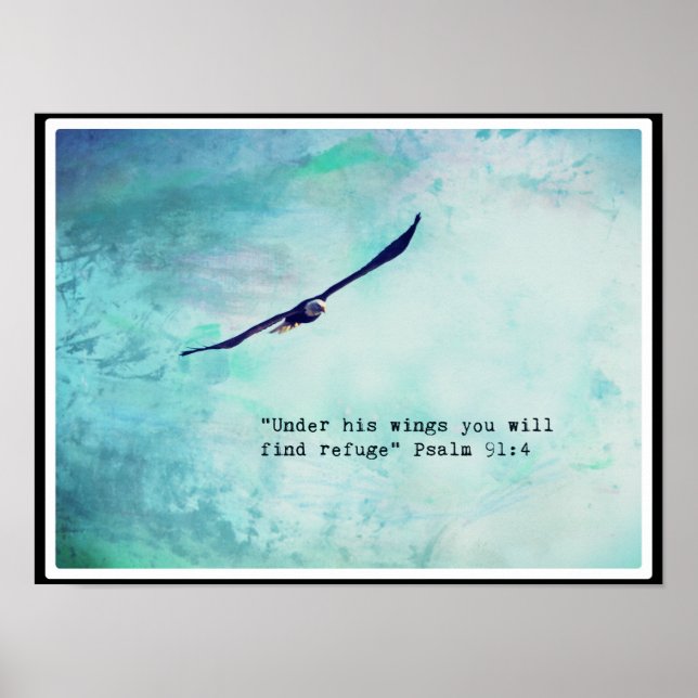 Eagle Psalm 91 16" x Poster de 12" (Matte) (Frente)