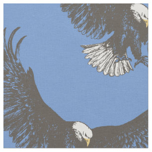 Eagle que swooping o tecido de tiragem coberto da
