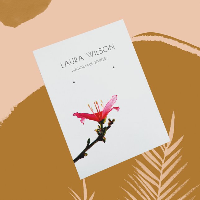 ©Earring Display Card ・ Simplicidade Floral (Criador carregado)