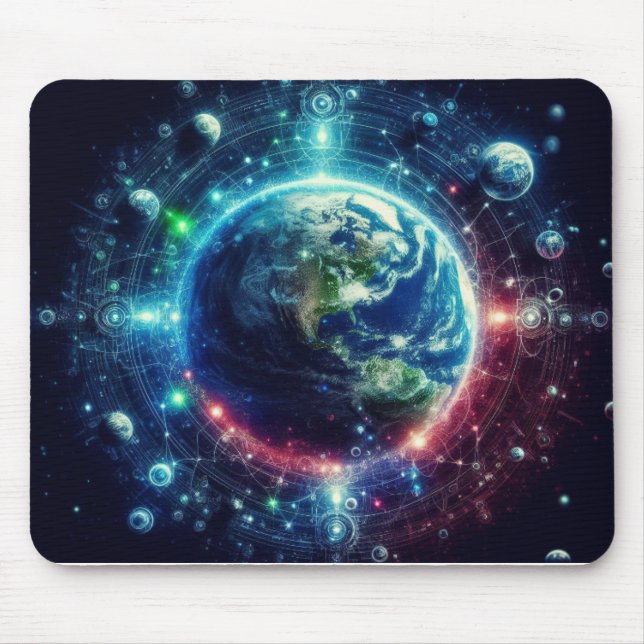 Earth and Planets Outer Space Mousepad (Frente)