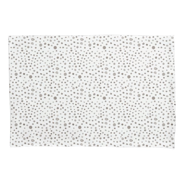Earth Confetti Watercolor Dots Pillowcase (Frente)
