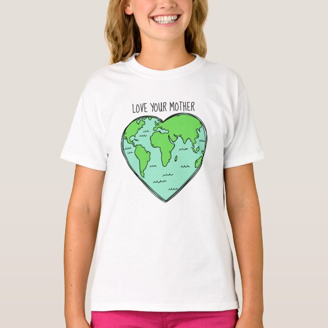 Earth Love texto personalizado camisas e jaquetas (Frente)