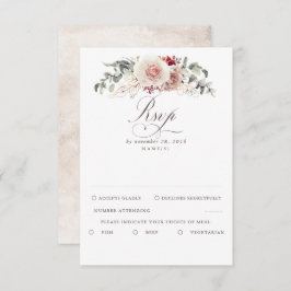 Earthy Shades Foliage Boho Weding RSVP