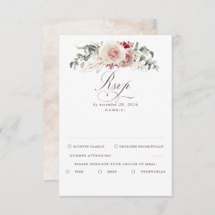 Earthy Shades Foliage Boho Weding RSVP