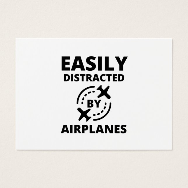 Easily distracted by planes funny pilot aviator (Frente)