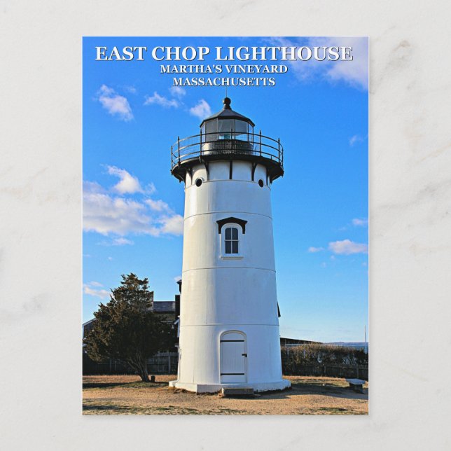 East Chop Lighthouse, cartão postal de Massachuset (Frente)