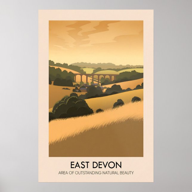 East Devon AONB Travel Poster (Frente)