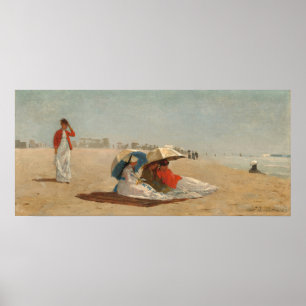 East Hampton Beach - Winslow Homer Fine Art Poster
