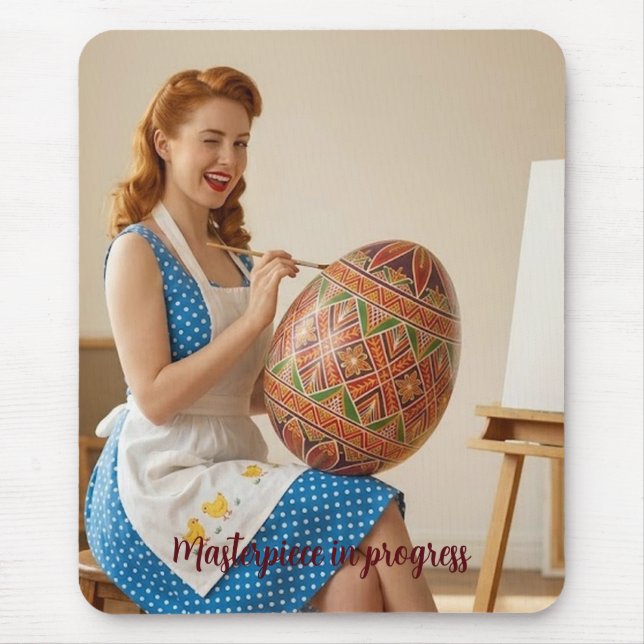 Easter Art Studio Vintage Retro Mousepad (Frente)