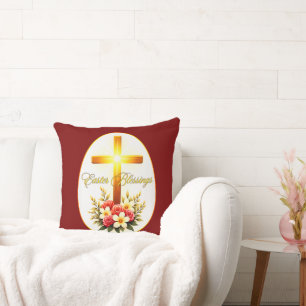 Easter Blessings – Christian Faith Art - almofada