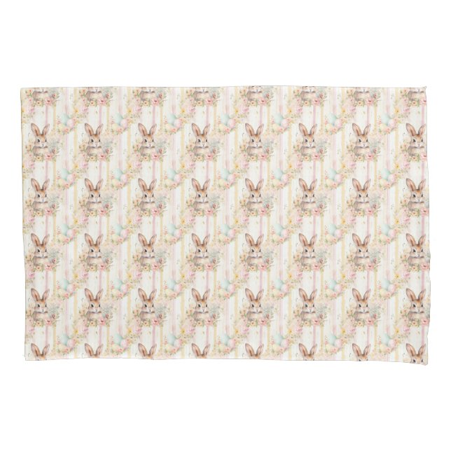 Easter Bunny Seamless Fabric – Pastel Cute Rabbit  (Frente)