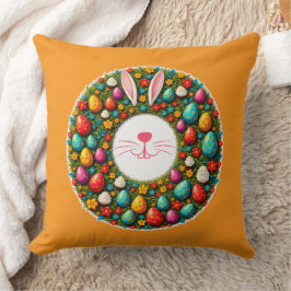 Easter Bunny Wreath – Cute Style almofada