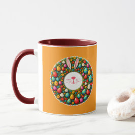 Easter Bunny Wreath – Cute Style caneca