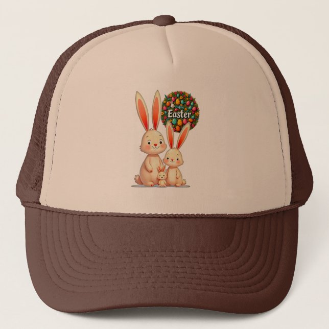 Easter Family – Cute Bunny Celebration - boné (Frente)