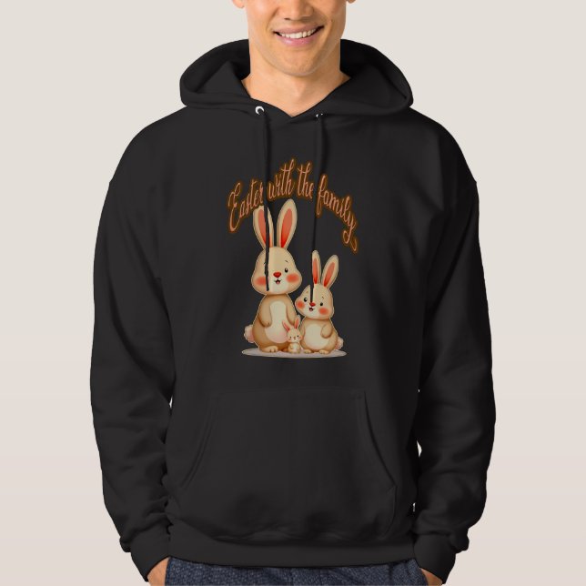 Easter Is Better with Family – Cute Bunnie moletom (Frente)