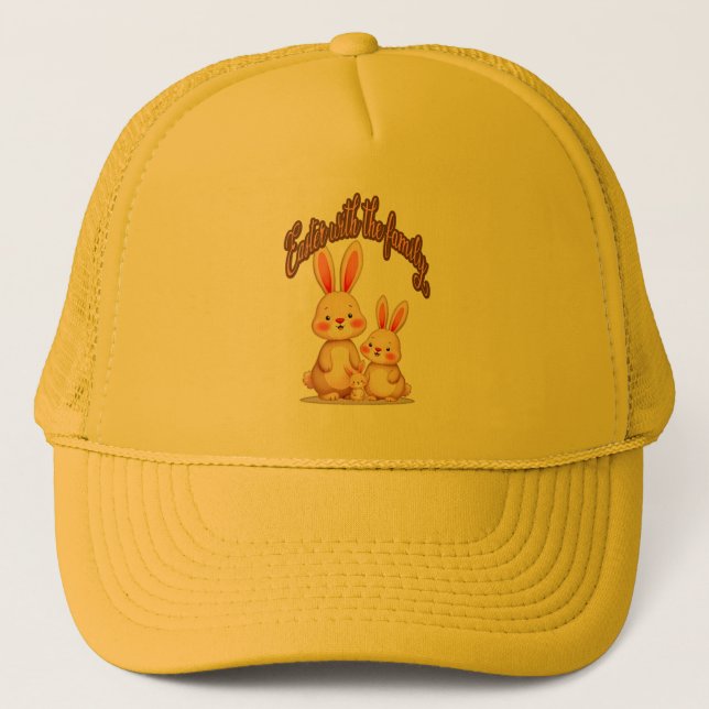 Easter Is Better with Family – Cute Bunnies - boné (Frente)