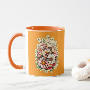 Easter of Petals – Floral Bunny Art - caneca
